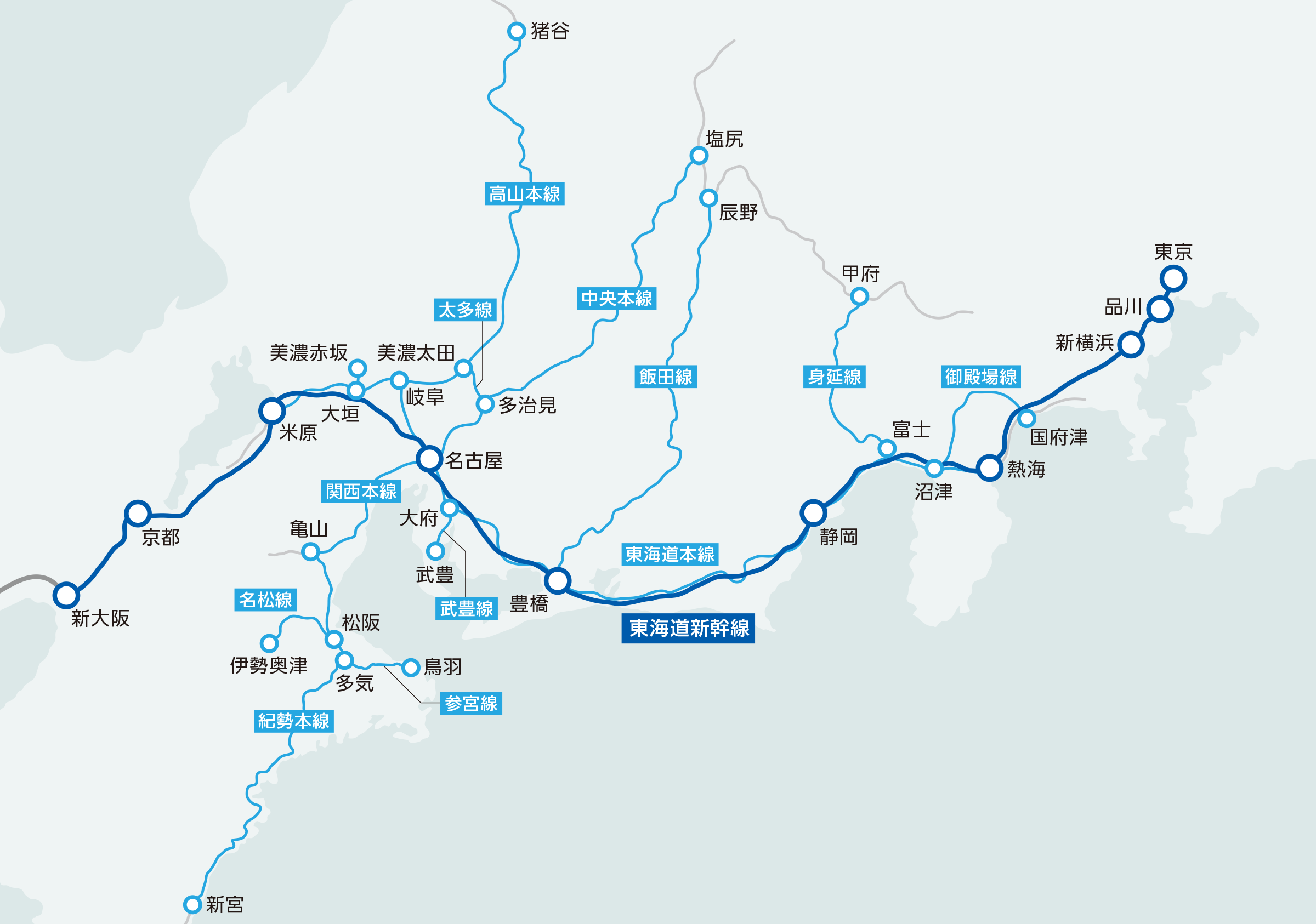 営業エリアの図
